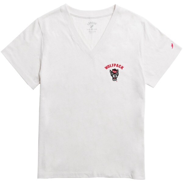Heather Canvas Ladies Vneck Tee - L